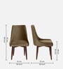 Eva Velvet Dining Chair in Light Brown Colour Eva Velvet Dining Chair in Light Brown Colour