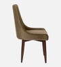 Eva Velvet Dining Chair in Light Brown Colour Eva Velvet Dining Chair in Light Brown Colour