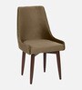 Eva Velvet Dining Chair in Light Brown Colour Eva Velvet Dining Chair in Light Brown Colour