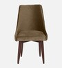 Eva Velvet Dining Chair in Light Brown Colour Eva Velvet Dining Chair in Light Brown Colour