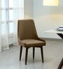 Eva Velvet Dining Chair in Light Brown Colour Eva Velvet Dining Chair in Light Brown Colour