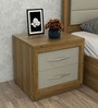 Evana Bedside Table in High Gloss Cashmere Finish