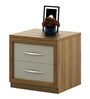 Evana Bedside Table in High Gloss Cashmere Finish