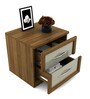 Evana Bedside Table in High Gloss Cashmere Finish