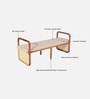 Evander Acacia Wood Bench in Natural Finish