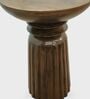 Eve Side Table In Walnut Brown Finish