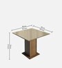 Evelin 4 Seater Dining Set in Wood Finish