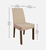 Evelin 4 Seater Dining Set in Wood Finish
