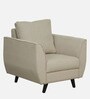 Azor Fabric 1 Seater Sofa In Beige Colour