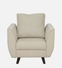 Azor Fabric 1 Seater Sofa In Beige Colour