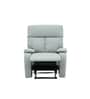 Evelyn Leatherette 1 Seater Manual Recliner In Light Grey Color