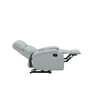 Evelyn Leatherette 1 Seater Manual Recliner In Light Grey Color
