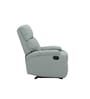 Evelyn Leatherette 1 Seater Manual Recliner In Light Grey Color