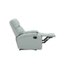 Evelyn Leatherette 1 Seater Manual Recliner In Light Grey Color