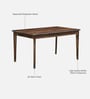 Evelyn Sheesham Wood Dining Table in Provincial Teak Finish Evelyn Sheesham Wood Dining Table in Provincial Teak Finish