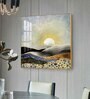 Evening Glow Glass Finish Square Wall Art