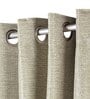 Evergreen Premium Jute Solid 5ft Light Filtering Eyelet Window Curtain (1 Pc)