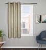 Evergreen Premium Jute Solid 5ft Light Filtering Eyelet Window Curtain (1 Pc)