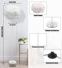 Everly Feather Shade Floor Lamp Gold Metal Body Warm LED Modern Decorative Standing Lamp