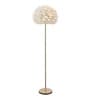 Everly Feather Shade Floor Lamp Gold Metal Body Warm LED Modern Decorative Standing Lamp