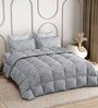 Grey Everyday King Size Bedding Set with 180TC Bedsheet With Comforter & 2pc Pillow Covers