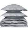 Grey Everyday King Size Bedding Set with 180TC Bedsheet With Comforter & 2pc Pillow Covers
