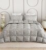 Grey Everyday King Size Bedding Set with 180TC Bedsheet With Comforter & 2pc Pillow Covers