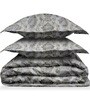 Grey Everyday King Size Bedding Set with 180TC Bedsheet With Comforter & 2pc Pillow Covers