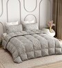 Grey Everyday King Size Bedding Set with 180TC Bedsheet With Comforter & 2pc Pillow Covers