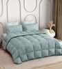 Green Everyday King Size Bedding Set with 180TC Bedsheet With Comforter & 2pc Pillow Covers