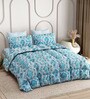 Blue Everyday King Size Bedding Set with 180TC Bedsheet With Comforter & 2pc Pillow Covers