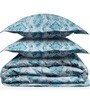 Blue Everyday King Size Bedding Set with 180TC Bedsheet With Comforter & 2pc Pillow Covers