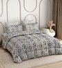 Grey Everyday King Size Bedding Set with 180TC Bedsheet With Comforter & 2pc Pillow Covers