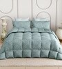 Green Everyday King Size Bedding Set with 180TC Bedsheet With Comforter & 2pc Pillow Covers