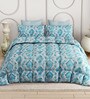 Blue Everyday King Size Bedding Set with 180TC Bedsheet With Comforter & 2pc Pillow Covers