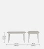 Evika Solid Wood 6 Seater Dining Table In Distress White