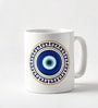 Blue Evil Eye Ceramic Coffee Mug 325 Ml & Fridge Magnet Gift Set