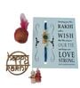 Evil Eye Blue Peacock Rakhi With Roli Chawal and Nariyal With Gift Box