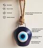 Evil Eye Cow Blue Iron Bell