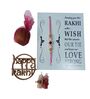 Evil Eye Pink Rakhi With Roli Chawal and Nariyal With Gift Box