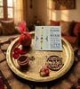 Evil Eye Yellow Rakhi With Roli Chawal and Nariyal With Gift Box