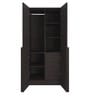 Evita 2-Door Wardrobe with Drawers in Antique Ebony & Mango Yellow Finish