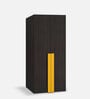 Evita 2-Door Wardrobe with Drawers in Antique Ebony & Mango Yellow Finish
