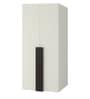 Evita 2-Door Wardrobe with Drawers in Ivory & Antique Ebony Finish