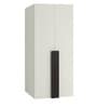 Evita 2-Door Wardrobe with Drawers in Ivory & Antique Ebony Finish