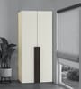 Evita 2-Door Wardrobe with Drawers in Ivory & Antique Ebony Finish