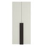 Evita 2-Door Wardrobe with Drawers in Ivory & Antique Ebony Finish