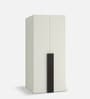Evita 2-Door Wardrobe with Drawers in Ivory & Antique Ebony Finish
