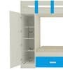 Evita Bunk Bed in Azure Blue Colour with Drawer Storage