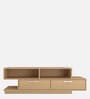 Evita TV console with 2 Drawers in Canadian Maple Finish